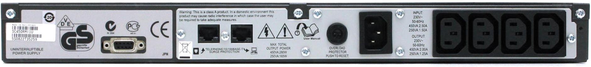 APC-by-Schneider-Electric-Smart-UPS-SC450RMI1U-Rear